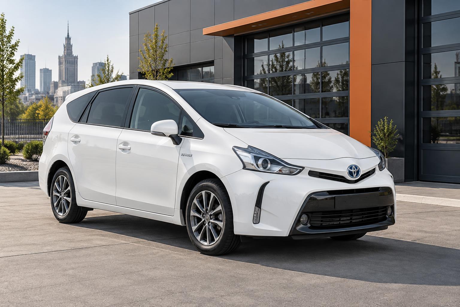 Biała Toyota Prius Plus 2020 na wynajem